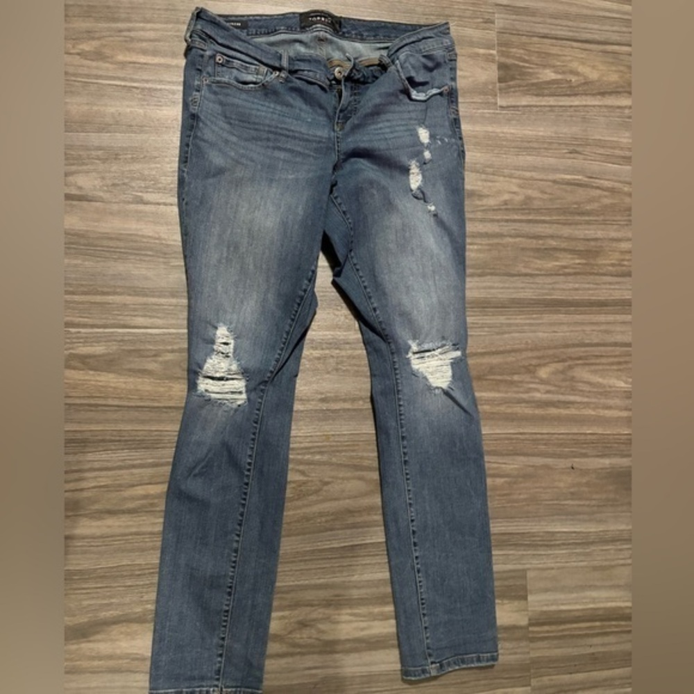 Blue Distressed Women's Jeans 16T